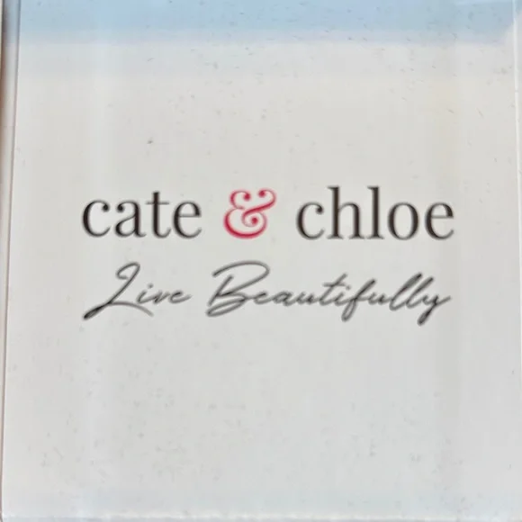 Chloe Gold-Tone Curved Pendant Necklace with Crystal Detail - Picture 2 of 2